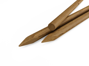 Piquet fraisé appointé diam 6cm x 1.80ml - Pin sylvestre - traité classe 4 vert